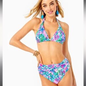 NWT Lilly Pulitzer Anika Triangle Bikini Top & Bottom Mandevilla Baby Paradise​​